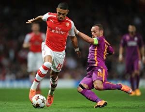Arsenal V Galatasaray 2014/15 Champions League Prints: Champions League Showdown: Oxlade-Chamberlain vs