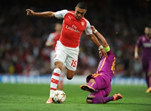 Arsenal V Galatasaray 2014/15 Champions League Prints: Champions League Showdown: Oxlade-Chamberlain vs