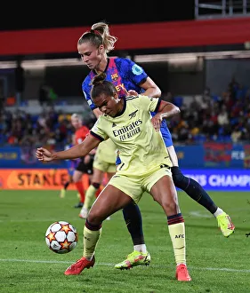 Barcelona V Arsenal Women 2021-22 Prints: Champions League Showdown: Parris vs. Crnogorcevic Battle - Arsenal Women vs. Barcelona