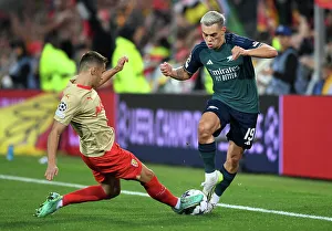 RC Lens V Arsenal 2023-24 Prints: Champions League Showdown: Trossard vs