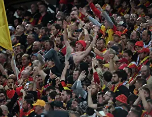RC Lens V Arsenal 2023-24 Prints: Champions League Thrills: Fan Surfing Euphoria - RC Lens vs. Arsenal
