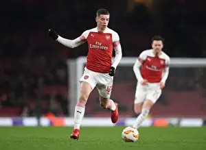 Arsenal V Qarabag 2018-19 Prints: Charlie Gilmour: In Action for Arsenal against Qarabag (UEFA Europa League, 2018-19)