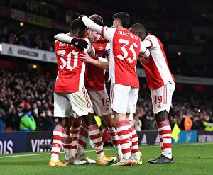 Images Dated 21st December 2021: Charlie Patino Scores Fifth Goal: Arsenal Reaches Carabao Cup Semis