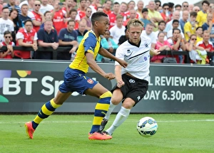 Chris Willock (Arsenal) Ben Nunn (Boreham Wood). Boreham Wood 0:2 Arsenal. Pre Season Friendly Chris Willock (Arsenal) Ben Nunn (Boreham Wood). Boreham Wood 0:2 Arsenal. Pre Season Friendly