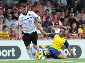 Boreham Wood V Arsenal Prints: Chris Willock vs Luke Garrard: Battle in Pre-Season Friendly Between Boreham Wood and Arsenal