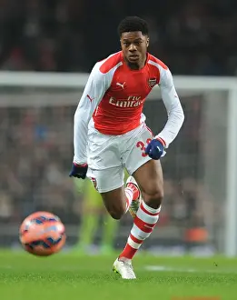 Chuba Akpom in Action for Arsenal against Hull City - FA Cup 2014-15