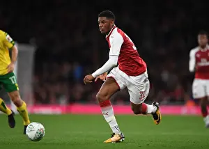 Arsenal V Norwich - Carabo Cup 4th Round 2017-18 Prints: Chuba Akpom in Action for Arsenal against Norwich City - Carabao Cup 2017-18