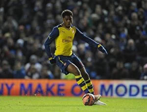 Images Dated 25th January 2015: Chuba Akpom in Action: Brighton & Hove Albion vs Arsenal, FA Cup 2014/15
