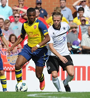 Chuba Akpom (Arsenal) Ben Nunn (Boreham Wood). Boreham Wood 0:2 Arsenal. Pre Season Friendly