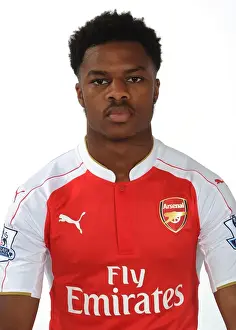 Arsenal 1st Team Photocall 2015-16 Prints: Chuba Akpom: Arsenal First Team Introduced 2015-16