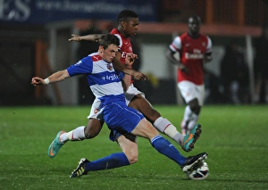 Chuba Akpom (Arsenal) Niall Keown (Reading). Arsenal U21 2: 0 Reading U21
