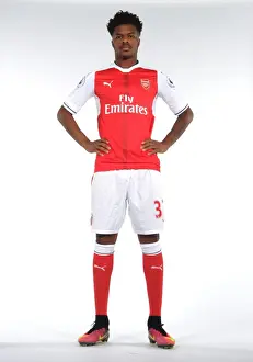 Chuba Akpom at Arsenal's 2016-17 First Team Photocall