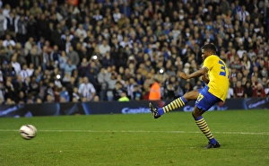 Chuba Akpom scores from the penalty spot. West Bromwich Albion 1:1 Arsenal. 3:4 to Chuba Akpom scores from the penalty spot. West Bromwich Albion 1:1 Arsenal. 3:4 to