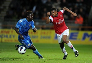 Arsenal U19 V Olympique De Marseille - NextGen 2012-13 Prints: Chuba Akpom vs. Gabriel Dubois: Clash of the NextGen Stars at Arsenal U19s