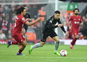 Liverpool V Arsenal 2022-23 Prints: Clash at Anfield: Gabriel Martinelli vs