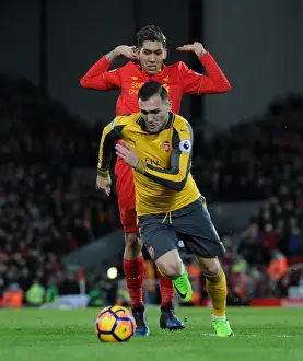 Liverpool V Arsenal 2016-17 Prints: Clash at Anfield: Lucas Perez vs