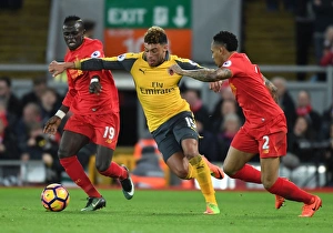 Liverpool V Arsenal 2016-17 Prints: Clash at Anfield: Oxlade-Chamberlain vs. Mane & Clyne - Premier League Showdown