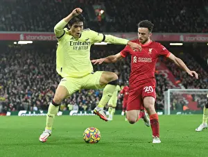 Clash at Anfield: Tomiyasu vs. Jota in the Premier League Showdown between Liverpool and Arsenal