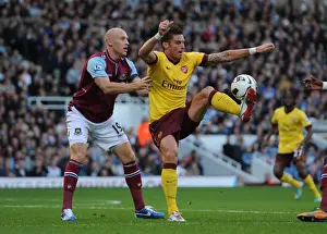 West Ham United V Arsenal 2012-13 Prints: Clash at the Boleyn: Giroud vs. Collins - West Ham United vs. Arsenal (2012-13)