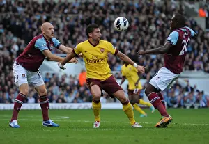 West Ham United V Arsenal 2012-13 Prints: Clash at the Boleyn: Giroud vs