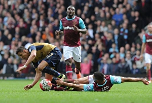 West Ham United V Arsenal 2015-16 Prints: Clash at The Boleyn Ground: Alexis Sanchez vs