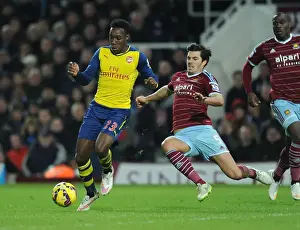 West Ham United V Arsenal 2014-15 Prints: Clash at the Boleyn: Welbeck vs