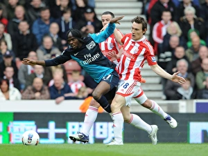 Stoke City V Arsenal 2011-12 Prints: Clash at Britannia: Gervinho vs. Stoke's Defense
