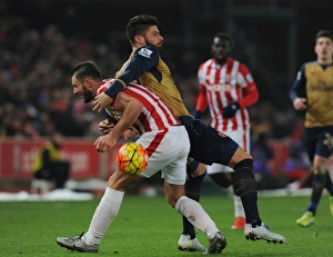 Clash at the Britannia: Giroud vs. Pieters, Stoke City vs. Arsenal, Premier League 2015-16