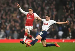 Arsenal V Tottenham Hotspur 2017-18 Prints: Clash of the Capital: Bellerin vs. Davies in the Arsenal-Tottenham Showdown