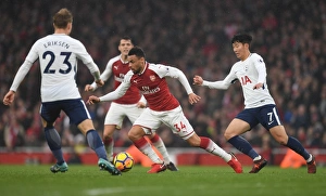 Arsenal V Tottenham Hotspur 2017-18 Prints: Clash of the Capital Rivals: Coquelin vs. Son in Arsenal vs. Tottenham Showdown