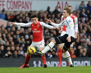 Images Dated 7th February 2015: Clash of the Capital Rivals: Hector Bellerin vs. Christian Eriksen in the Premier League Battle at