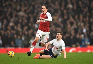 Arsenal V Tottenham Hotspur 2017-18 Prints: Clash of the Capitals: Bellerin vs. Davies - Arsenal vs. Tottenham Showdown