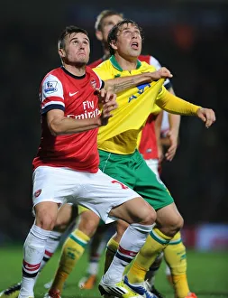 Norwich City V Arsenal 2012-13 Prints: Clash at Carrow Road: Jenkinson vs. Holt in Norwich vs. Arsenal (2012-13)