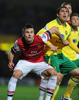 Norwich City V Arsenal 2012-13 Prints: Clash at Carrow Road: Jenkinson vs. Holt in the Premier League Battle