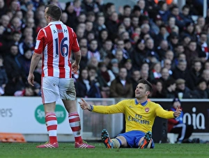 Stoke City V Arsenal 2013-14 Prints: Clash of Champions: Giroud vs. Adam - Stoke City vs. Arsenal, Premier League