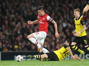 Arsenal V Borussia Dortmund 2013-14 Prints: Clash of Champions: Giroud vs. Sahin - Arsenal vs. Borussia Dortmund (2013)