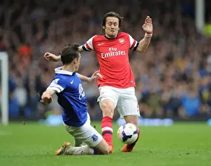 Everton Prints: Clash of Champions: Rosicky vs. Baines in Everton v Arsenal Premier League Showdown