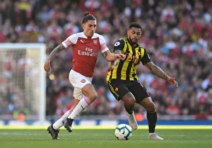 Arsenal V Watford 2018-19 Prints: Clash at Emirates: Bellerin vs. Gray - Arsenal vs. Watford, Premier League 2018-19