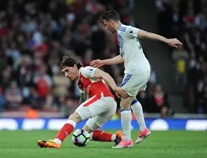 Arsenal V Sunderland 2016-17 Prints: Clash at Emirates: Bellerin vs. Oviedo in Premier League Showdown
