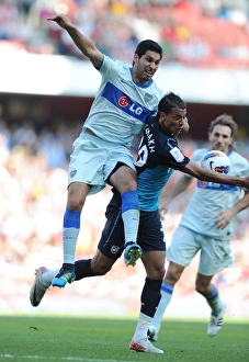 Arsenal V Boca Juniors 2011-12 Prints: Clash at the Emirates: Chamakh vs. Insaurralde