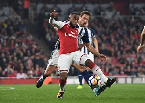 Arsenal V West Bromwich Albion 2017-18 Prints: Clash at the Emirates: Lacazette vs