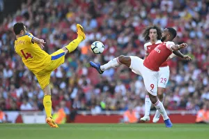 Arsenal V Crystal Palace 2018-19 Prints: Clash at the Emirates: Lacazette vs. Milivojevic