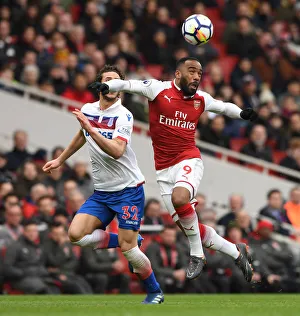 Arsenal V Stoke City 2017-18 Prints: Clash at the Emirates: Lacazette vs. Sobhi, Arsenal vs. Stoke City, Premier League