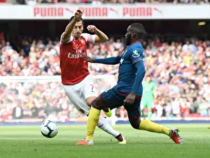 Arsenal V West Ham United 2018-19 Prints: Clash at the Emirates: Mkhitaryan vs Masuaku in Arsenal's Battle Against West Ham