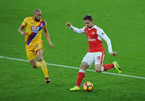 Arsenal V Crystal Palace 2016-17 Prints: Clash at Emirates: Monreal vs Townsend in Arsenal vs Crystal Palace Premier League Showdown