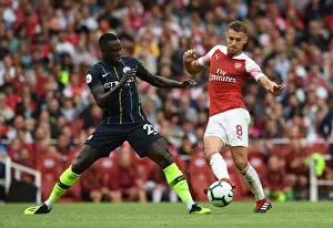 Arsenal V Manchester City 2018-19 Prints: Clash at the Emirates: Ramsey vs Mendy - Arsenal vs Manchester City