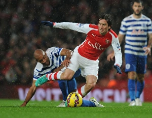 Arsenal V Queens Park Rangers 2014-15 Prints: Clash at Emirates: Rosicky vs. Henry - Arsenal vs