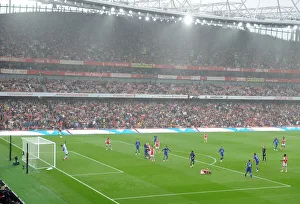 Arsenal V Chelsea 2021-22 Prints: Clash at the Emirates: Saka's Thwarted Effort vs