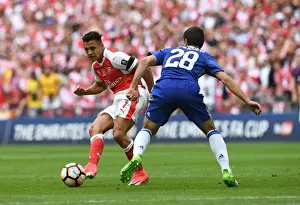 Arsenal V Chelsea - FA Cup Final 2017 Prints: Clash at the Emirates: Sanchez vs. Azpilicueta in the FA Cup Final