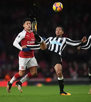 Arsenal V Newcastle United 2017-18 Prints: Clash at the Emirates: Sanchez vs. Hayden in Premier League Showdown